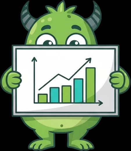 Monster holding growth chart