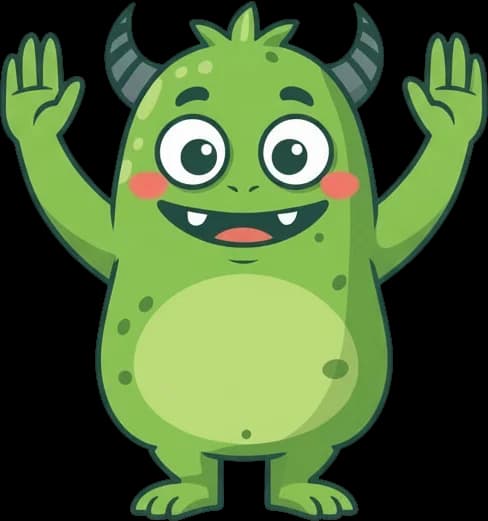 Monster with hands raised